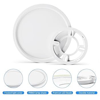 moonlightページ LED Flush Mount Ceiling Light, Super Slim 7 inch Ceiling